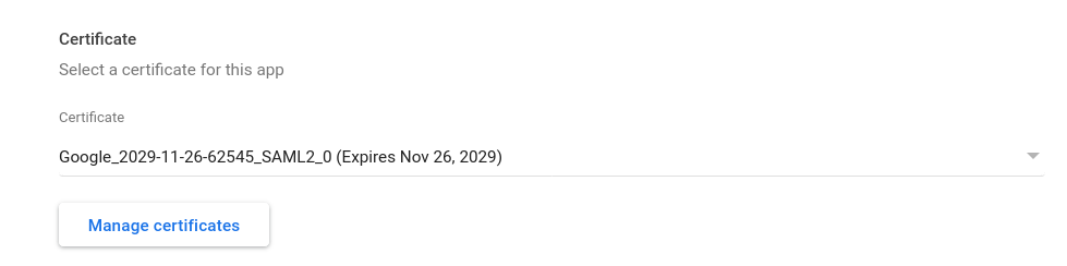 Google Admin Console Certificates