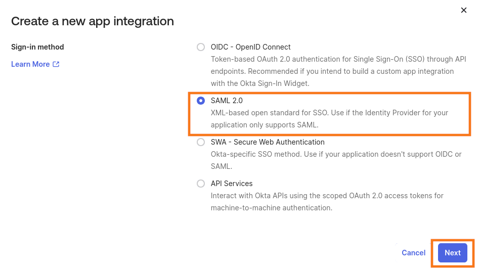 Okta Admin Console Step 3