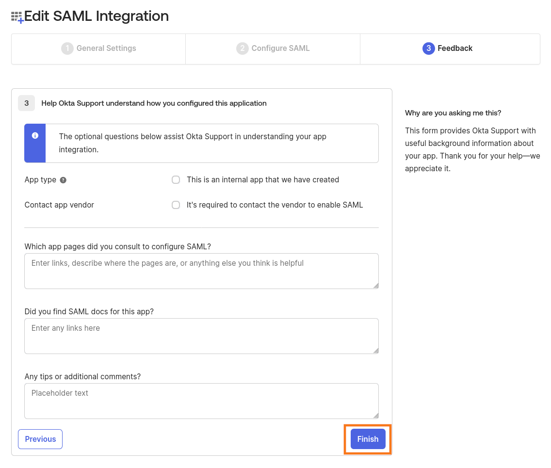 Okta Admin Console Step 7