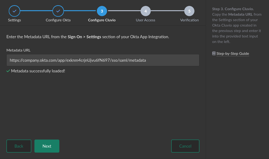 Okta Step 3