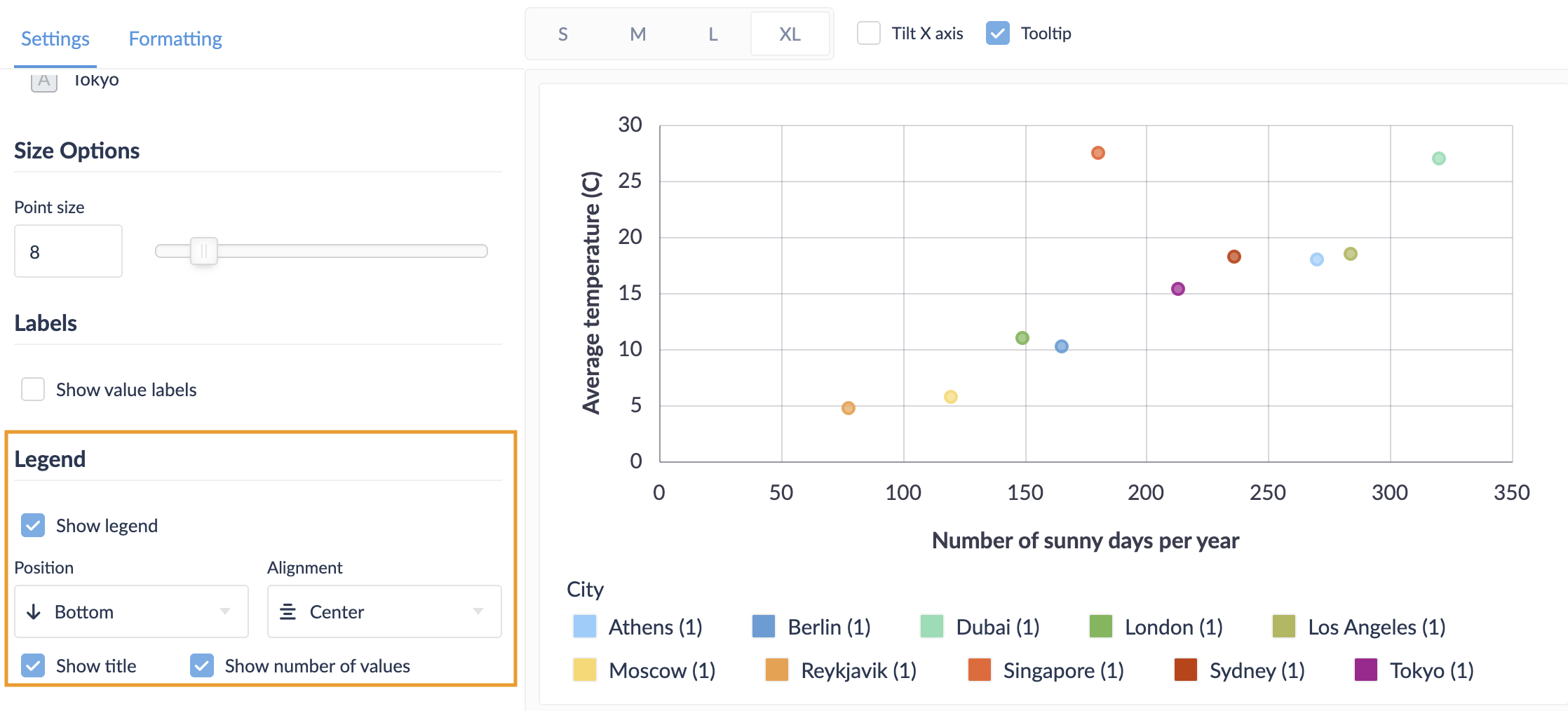 Legend Position Configuration