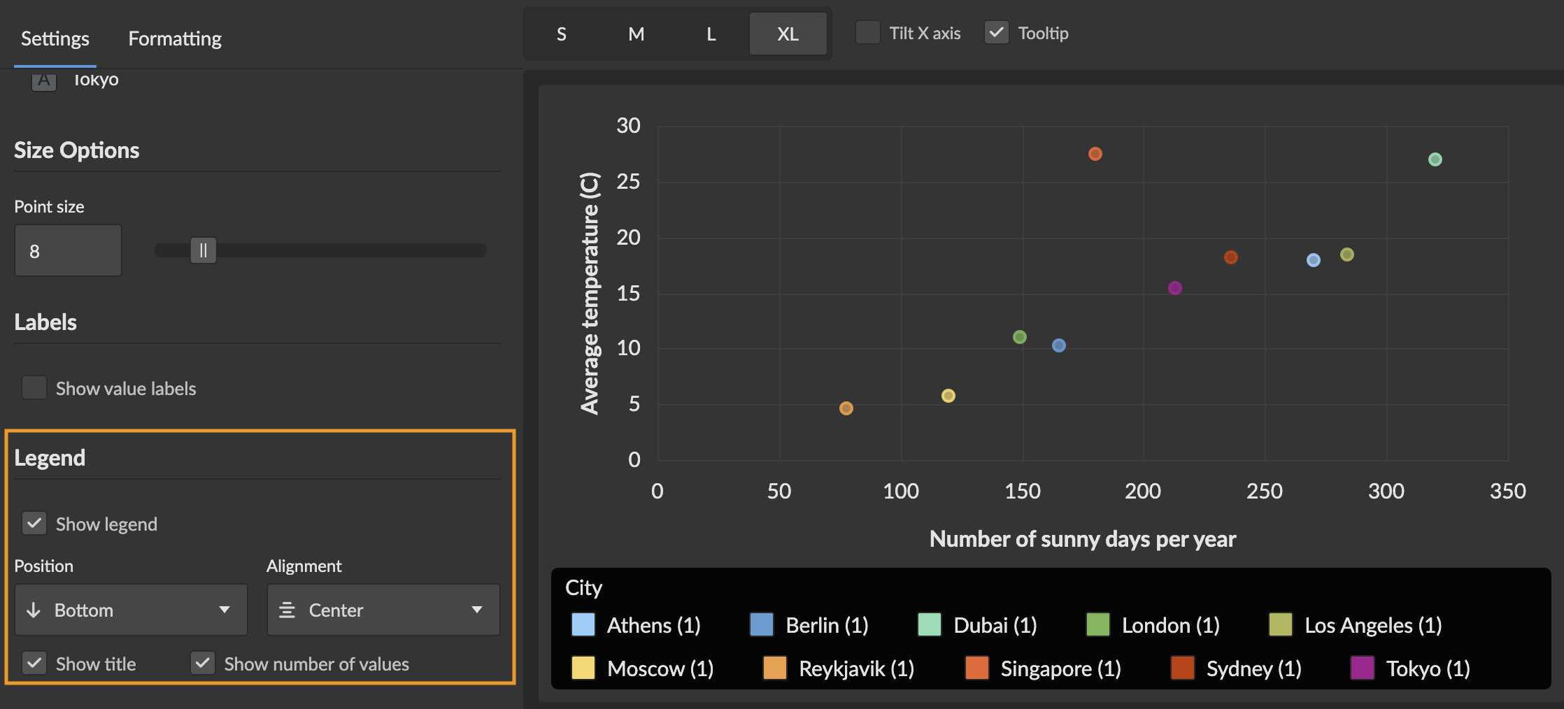 Legend Position Configuration